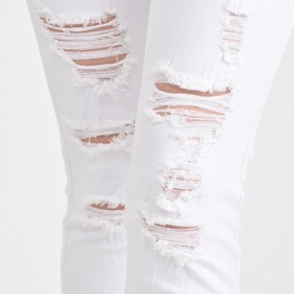 Last 1! 🌟Kancan White Distressed Skinny Jeans - Picture 3 of 3